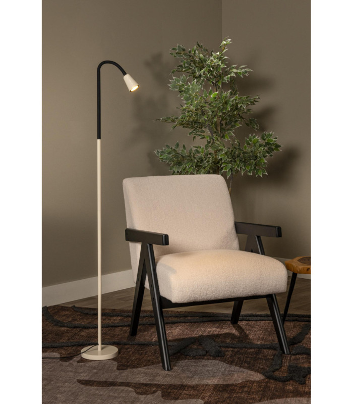 Lucide JASPER - Floor reading lamp - 1xGU10 (MR16) - Cream - Essential-4
