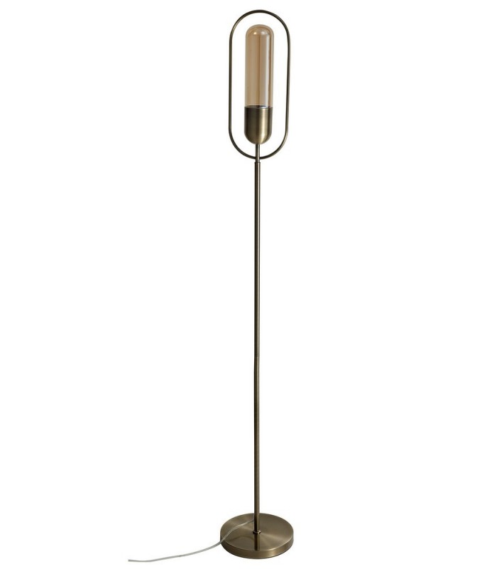 Floor Lamp, 1 x 7W LED, 4000K, 790lm, Antique Brass, Amber - 3