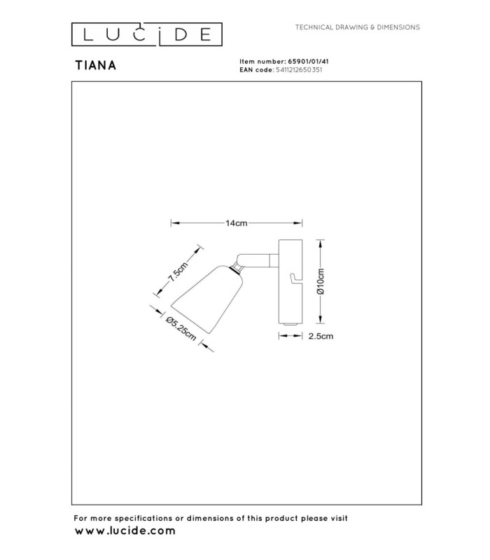 Lucide TIANA - Wall spotlight / Wall light - 1xGU10 (MR16) - Wall light or Ceiling light - Taupe - Essential-4