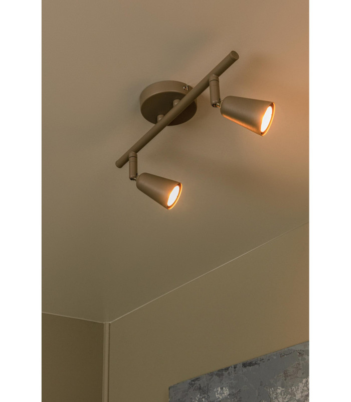 Lucide TIANA - Wall spotlight / Wall light - 2xGU10 (MR16) - Taupe - Essential-4