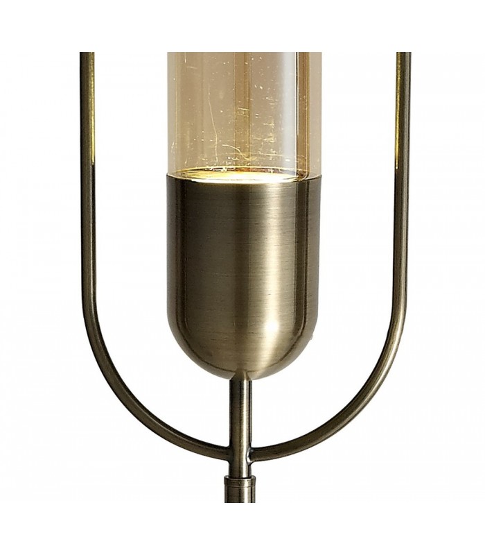 Floor Lamp, 1 x 7W LED, 4000K, 790lm, Antique Brass, Amber - 6
