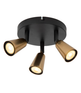 Lucide TIANA - Ceiling spotlight - 3xGU10 (MR16) - Champagne Color - Essential-1