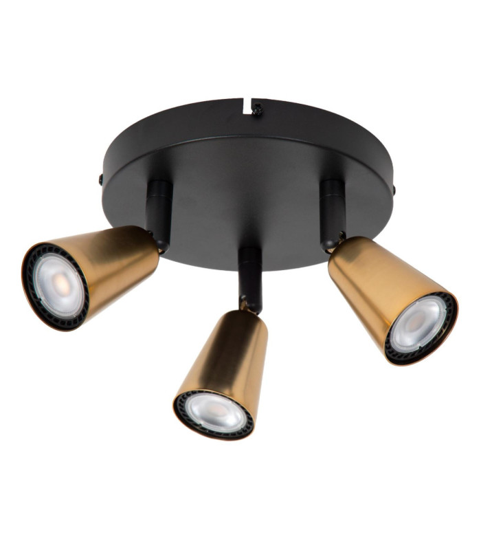 Lucide TIANA - Ceiling spotlight - 3xGU10 (MR16) - Champagne Color - Essential-2