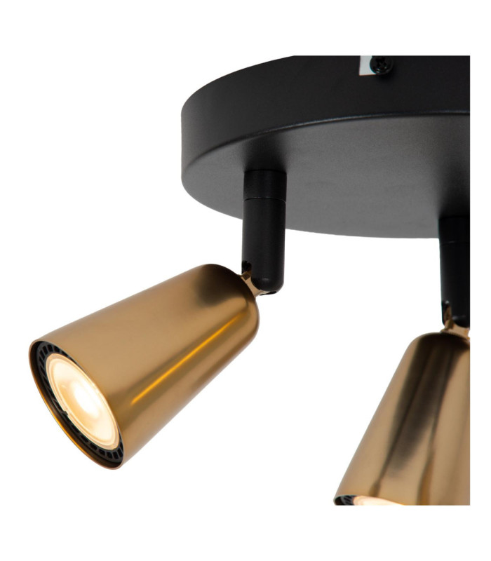 Lucide TIANA - Ceiling spotlight - 3xGU10 (MR16) - Champagne Color - Essential-3