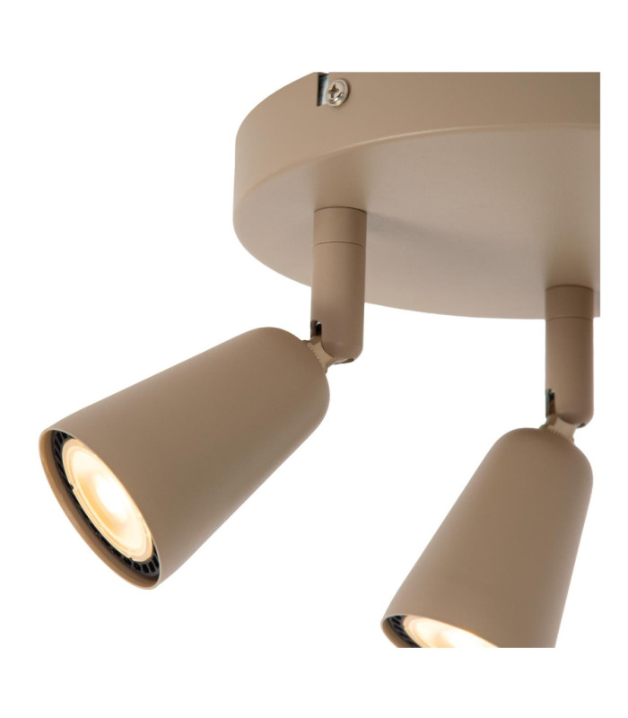 Lucide TIANA - Ceiling spotlight - 3xGU10 (MR16) - Taupe - Essential-5