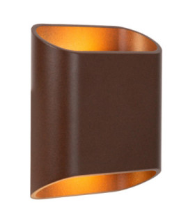 Lucide ATILA - Wall light Indoor/Outdoor - LED Dim. - 2x5W 2700K - IP65 - Rust Brown-1