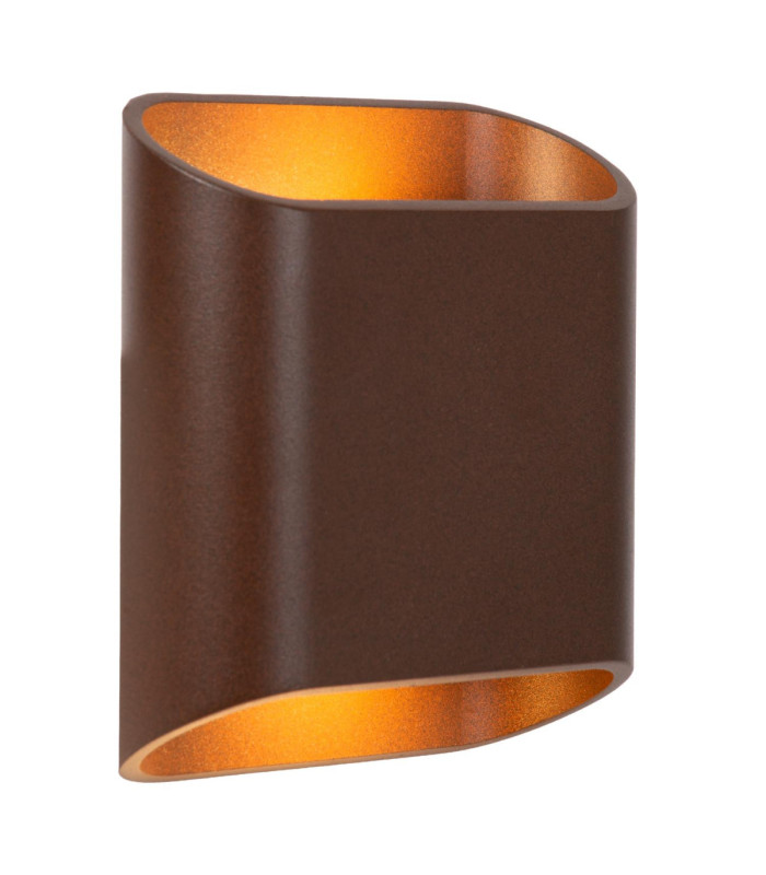 Lucide ATILA - Wall light Indoor/Outdoor - LED Dim. - 2x5W 2700K - IP65 - Rust Brown-1