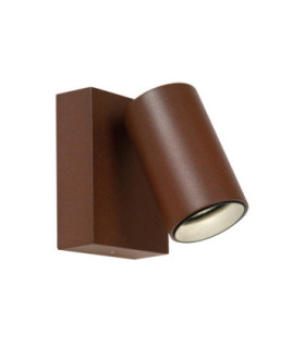 Lucide EMERIC - Wall spotlight / Wall light Indoor/Outdoor - LED - CCT - 1x10W 2200K/3000K - IP54 - Rust Brown - Essential-1