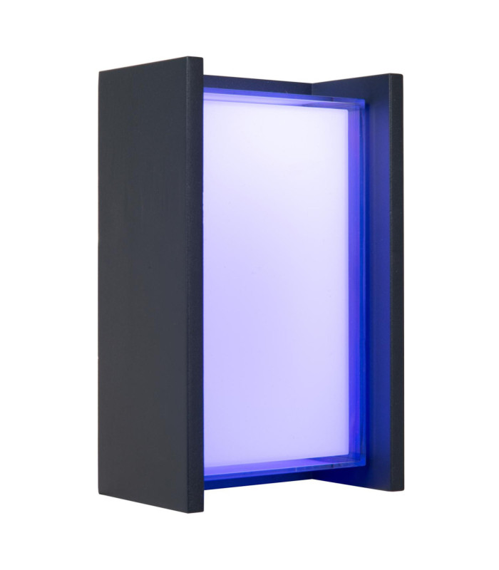 Lucide QUADRA - Smart Wall light Indoor/Outdoor - LED - RGBCW - 1x11W 2700K/6500K - IP65 - Black | Essential-1