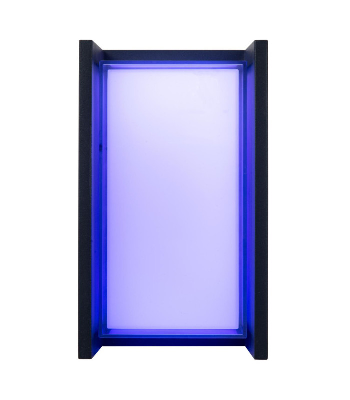 Lucide QUADRA - Smart Wall light Indoor/Outdoor - LED - RGBCW - 1x11W 2700K/6500K - IP65 - Black | Essential-4