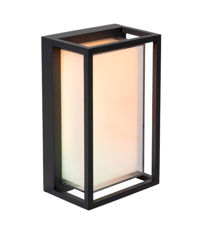 Lucide QUADRA - Smart Wall light Indoor/Outdoor - LED - RGBCW - 1x11W 2700K/6500K - IP65 - Black | Essential-1