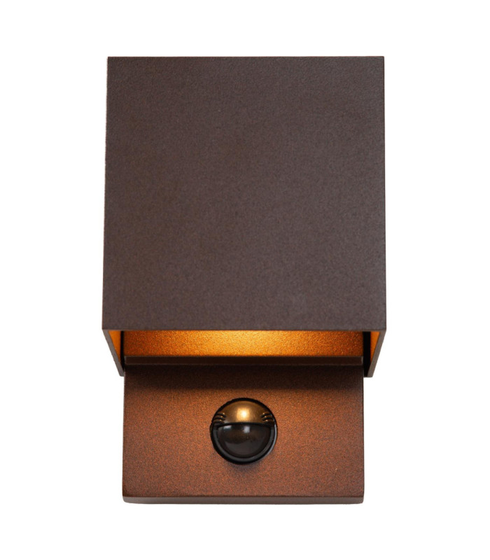 Lucide TADZIO - Wall light Indoor/Outdoor - LED - CCT - 1x7W 2700K/4000K - IP65 - Motion Sensor - Rust Brown - Essential-3