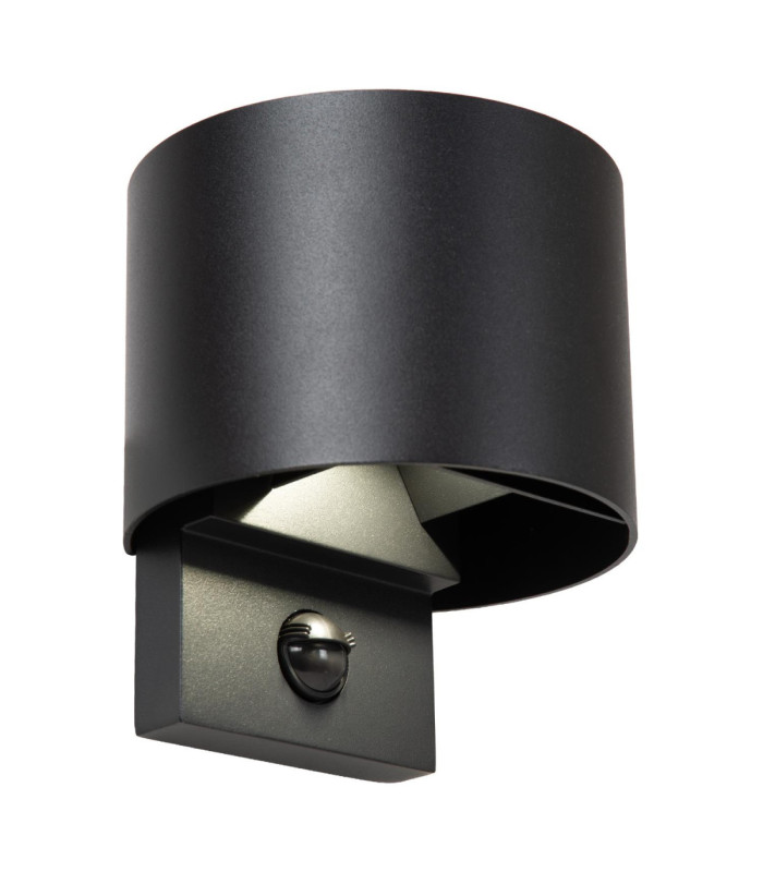 Lucide TADZIO - Wall light Indoor/Outdoor - LED - CCT - 1x7W 2700K/4000K - IP65 - Motion Sensor - Black - Essential-1