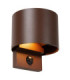 Lucide TADZIO - Wall light Indoor/Outdoor - LED - CCT - 1x7W 2700K/4000K - IP65 - Motion Sensor - Rust Brown - Essential-1