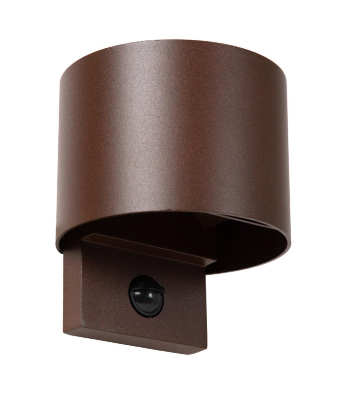 Lucide TADZIO - Wall light Indoor/Outdoor - LED - CCT - 1x7W 2700K/4000K - IP65 - Motion Sensor - Rust Brown - Essential-2