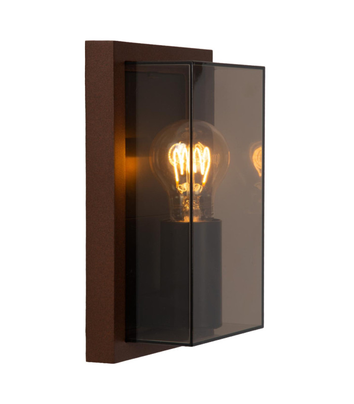 Lucide COZETTE - Wall light Indoor/Outdoor - 1xE27 - IP65 - Rust Brown - Essential-3