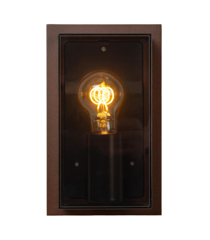 Lucide COZETTE - Wall light Indoor/Outdoor - 1xE27 - IP65 - Rust Brown - Essential-4
