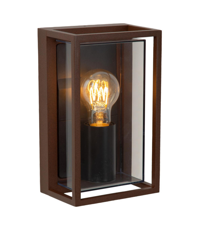 Lucide COZETTE - Wall light Indoor/Outdoor - 1xE27 - IP65 - Rust Brown - Essential-1