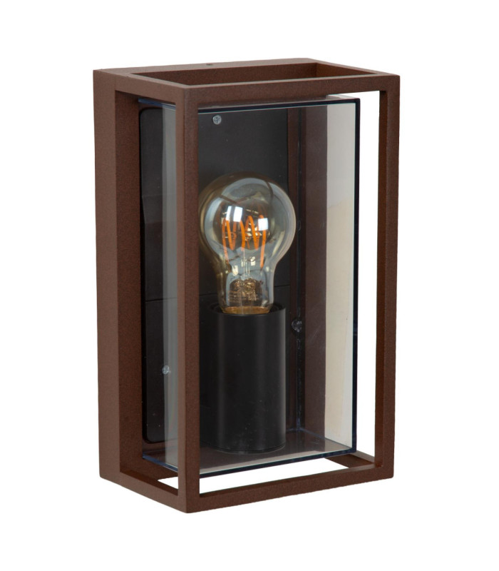 Lucide COZETTE - Wall light Indoor/Outdoor - 1xE27 - IP65 - Rust Brown - Essential-2