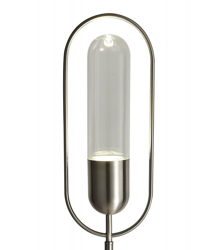 Floor Lamp, 1 x 7W LED, 4000K, 790lm, Satin Nickel, Clear - 5