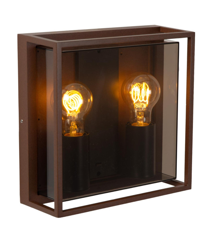 Lucide COZETTE - Wall light Indoor/Outdoor - 2xE27 - IP65 - Rust Brown - Essential-1