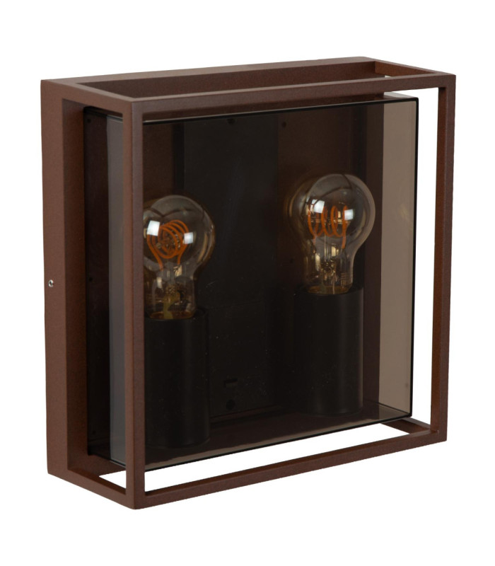 Lucide COZETTE - Wall light Indoor/Outdoor - 2xE27 - IP65 - Rust Brown - Essential-2