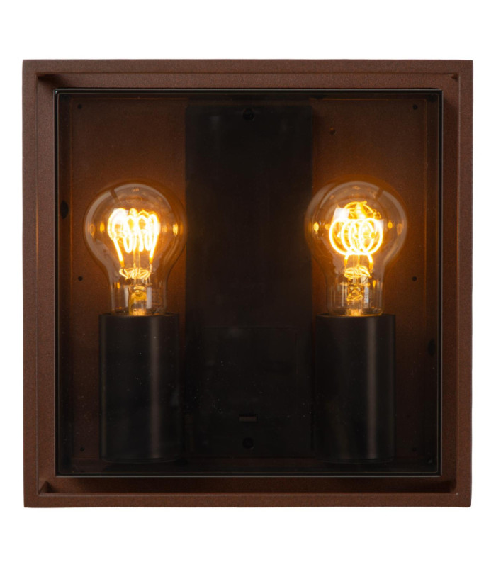 Lucide COZETTE - Wall light Indoor/Outdoor - 2xE27 - IP65 - Rust Brown - Essential-4