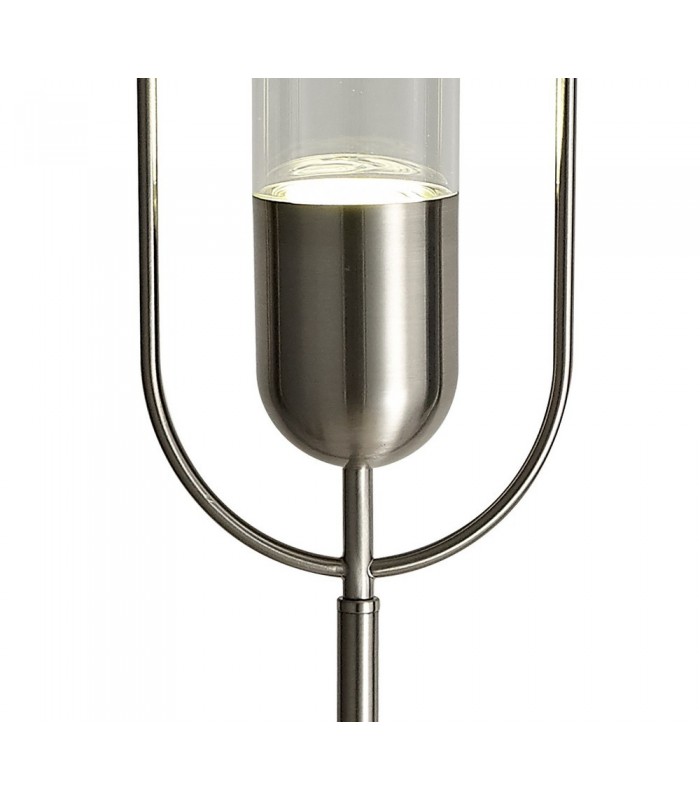 Floor Lamp, 1 x 7W LED, 4000K, 790lm, Satin Nickel, Clear - 6