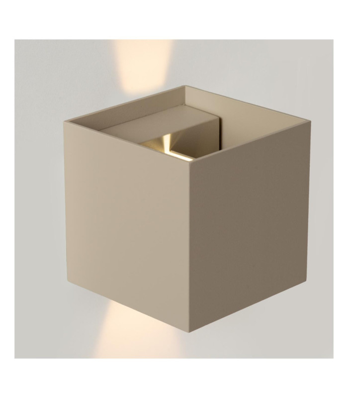 Lucide ARMIN - Wall spotlight / Wall light Bathroom - LED Dim. - CCT - 2x3.5W 2200K/3000K - IP54 - Taupe - Essential-5