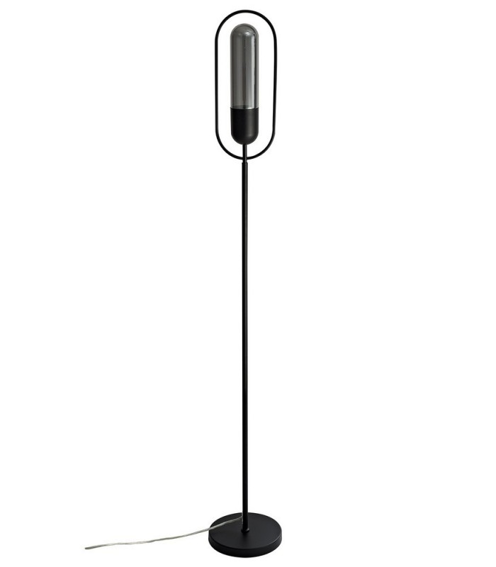 Floor Lamp, 1 x 7W LED, 4000K, 790lm, Black, Smoked - 3