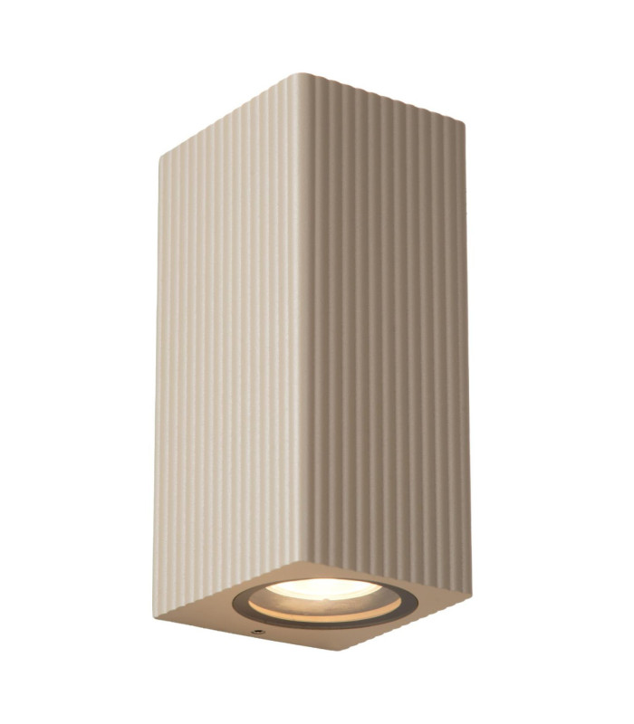 Lucide ANGELINA - Wall spotlight / Wall light Indoor/Outdoor - 2xGU10 (MR16) - IP65 - Taupe - Essential-1