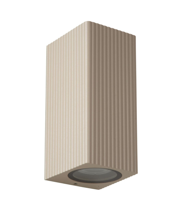 Lucide ANGELINA - Wall spotlight / Wall light Indoor/Outdoor - 2xGU10 (MR16) - IP65 - Taupe - Essential-2