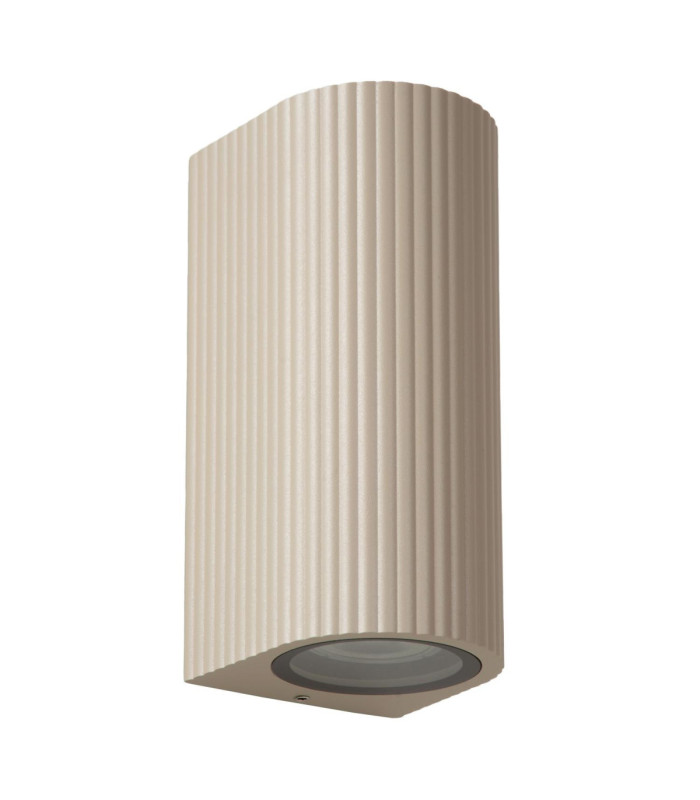 Lucide ANGELINA - Wall spotlight / Wall light Indoor/Outdoor - 2xGU10 (MR16) - IP65 - Taupe - Essential-2