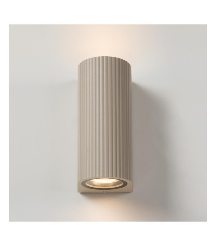 Lucide ANGELINA - Wall spotlight / Wall light Indoor/Outdoor - 2xGU10 (MR16) - IP65 - Taupe - Essential-3