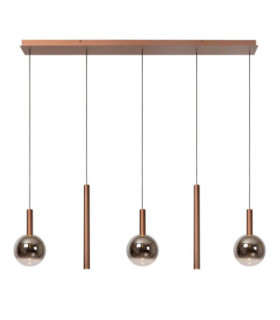 Lucide JASMINE - Pendant light - LED Dim. - CCT - 5x4W 2200K/3300K - Copper - Premium-1