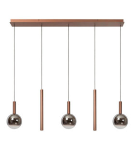 Lucide JASMINE - Pendant light - LED Dim. - CCT - 5x4W 2200K/3300K - Copper - Premium-2