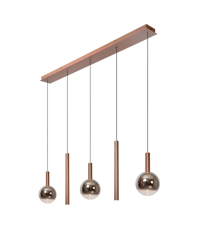 Lucide JASMINE - Pendant light - LED Dim. - CCT - 5x4W 2200K/3300K - Copper - Premium-10