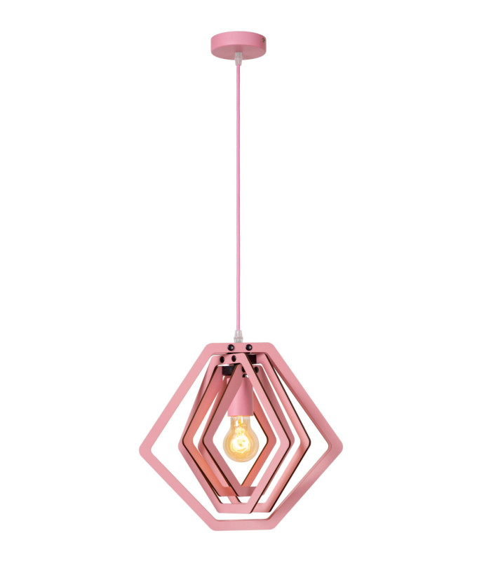 Lucide MAURO - Pendant light Children - 1xE27 - Pink-1