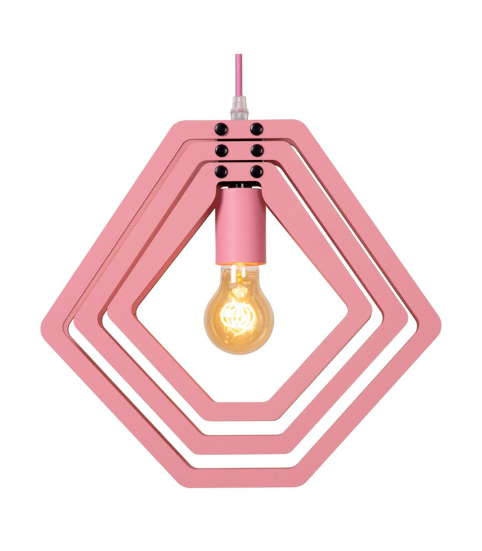 Lucide MAURO - Pendant light Children - 1xE27 - Pink-4
