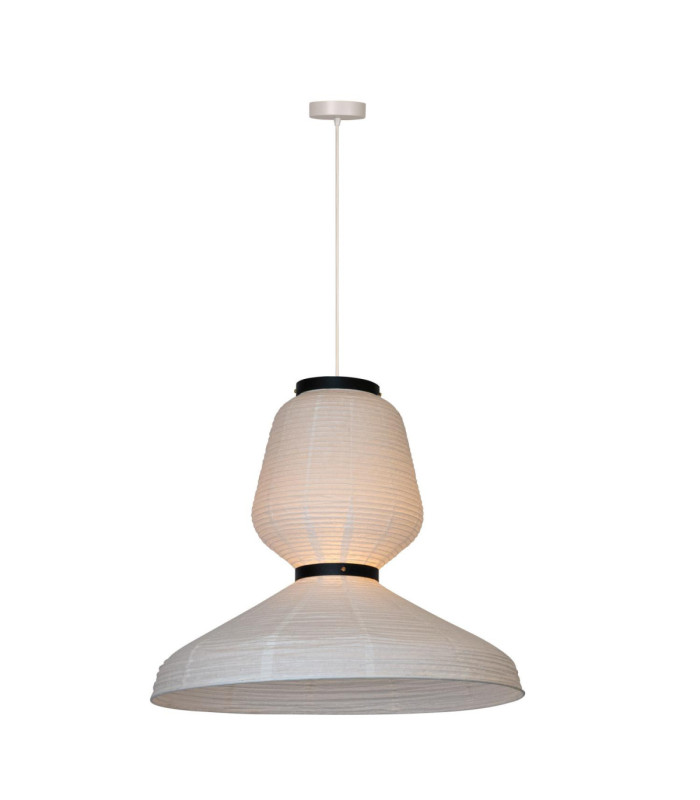 Lucide KEENU - Pendant light - Ø 67 cm - 1xE27 - White - Essential-1