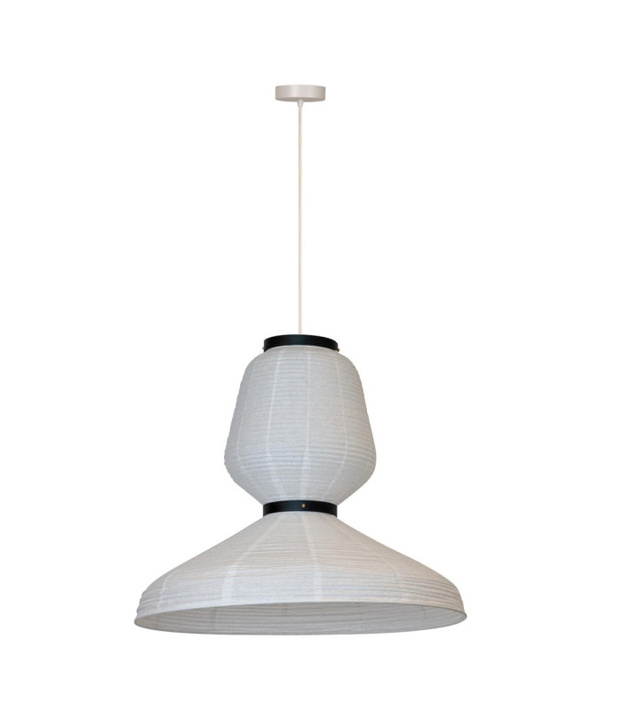 Lucide KEENU - Pendant light - Ø 67 cm - 1xE27 - White - Essential-2