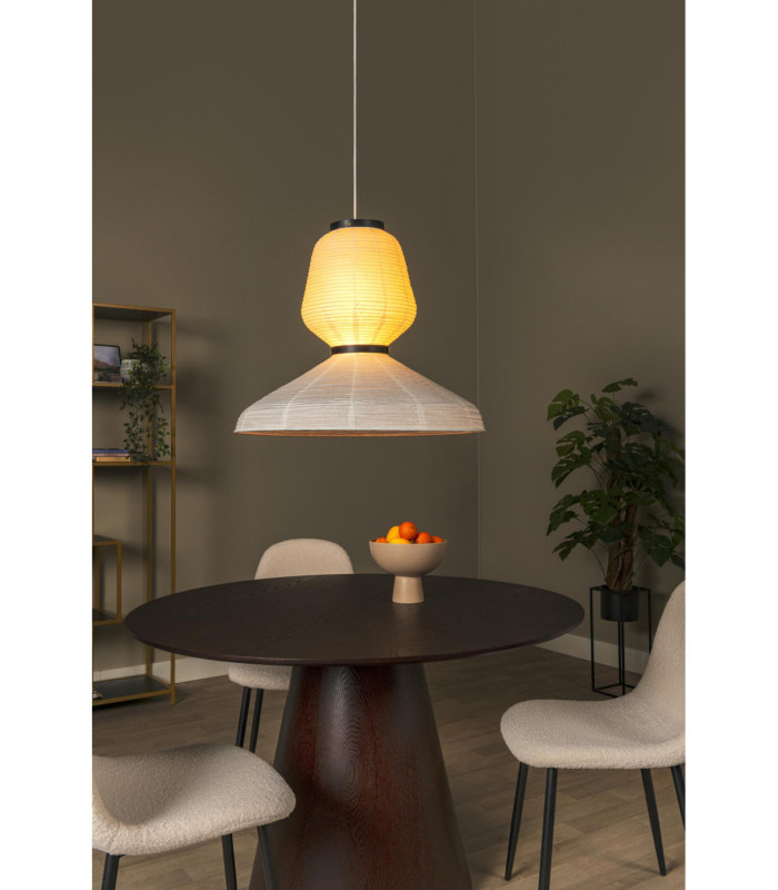 Lucide KEENU - Pendant light - Ø 67 cm - 1xE27 - White - Essential-4