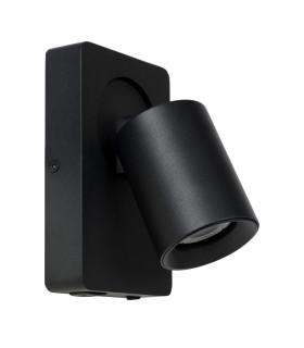Lucide NIGEL - Single Spotlight - LED Dim to warm - CCT - 2200K/3000K - With USB charging point - Black-2