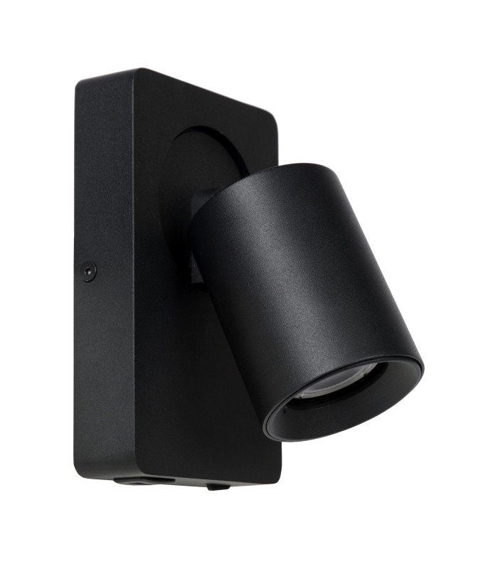 Lucide NIGEL - Single Spotlight - LED Dim to warm - CCT - 2200K/3000K - With USB charging point - Black-2