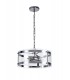 Cylindrical Ceiling Pendant, 2 Light E27, Polished Chrome - 3