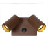 Lucide EMERIC - Wall light Outdoor - LED - CCT - 2x10W 2200K/3000K - IP54 - Motion Sensor - Rust Brown-1