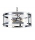 Cylindrical Ceiling Pendant, 2 Light E27, Polished Chrome - 5