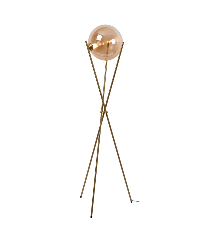 Lucide GISELA - Tripod Floor Lamp - Ø 56 cm - LED Dim. - 1x12.2W 2700K - Replaceable LED module - Amber-1