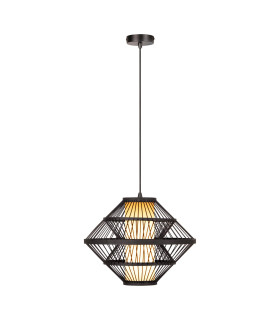 Lucide PASQUINO - Wire Frame Pendant Ceiling Light - Ø 40 cm - 1xE27 - Black-1
