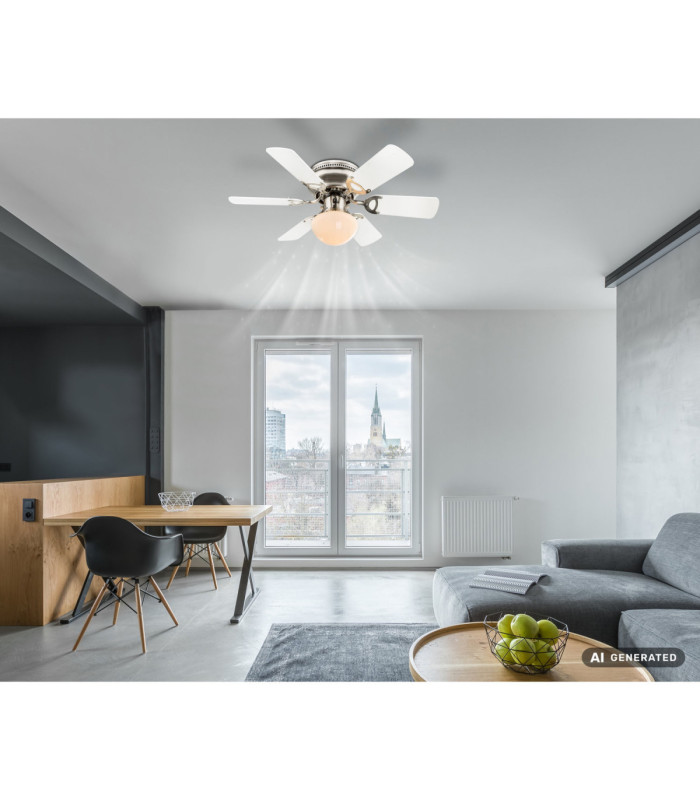 Ugo Ceiling Fan Matt Nickel Graphite 5 Blades 1x E27-7
